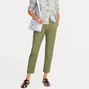 J. Crew Patch-Pocket Slim Boyfriend Chino Pant General Surplus Green Minimal